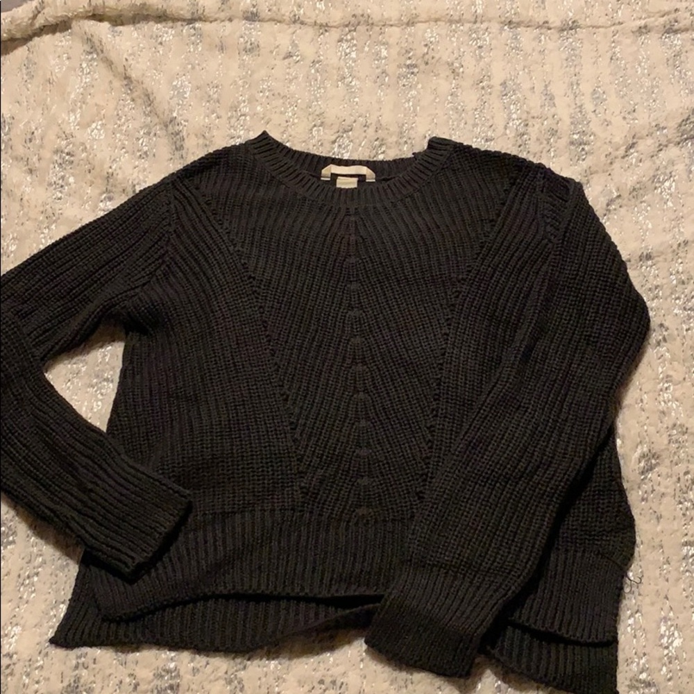 Black knit sweater